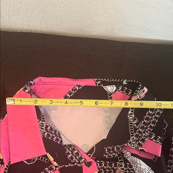 #*68**Pink and Black Chain Pattern Dress - Picture 9 of 10